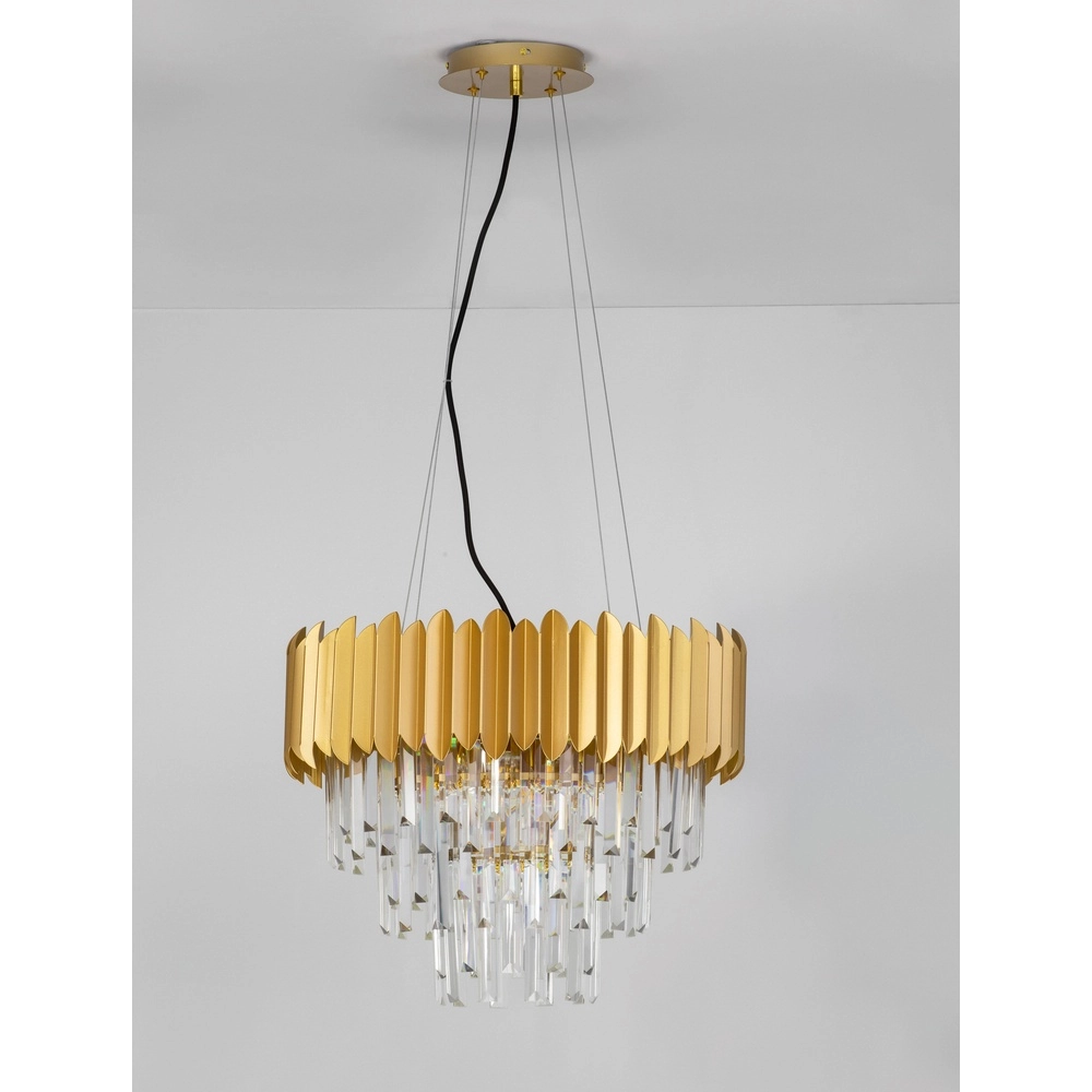Suspension Magnolia or et cristal Ø 50cm Lyora 5212017434968