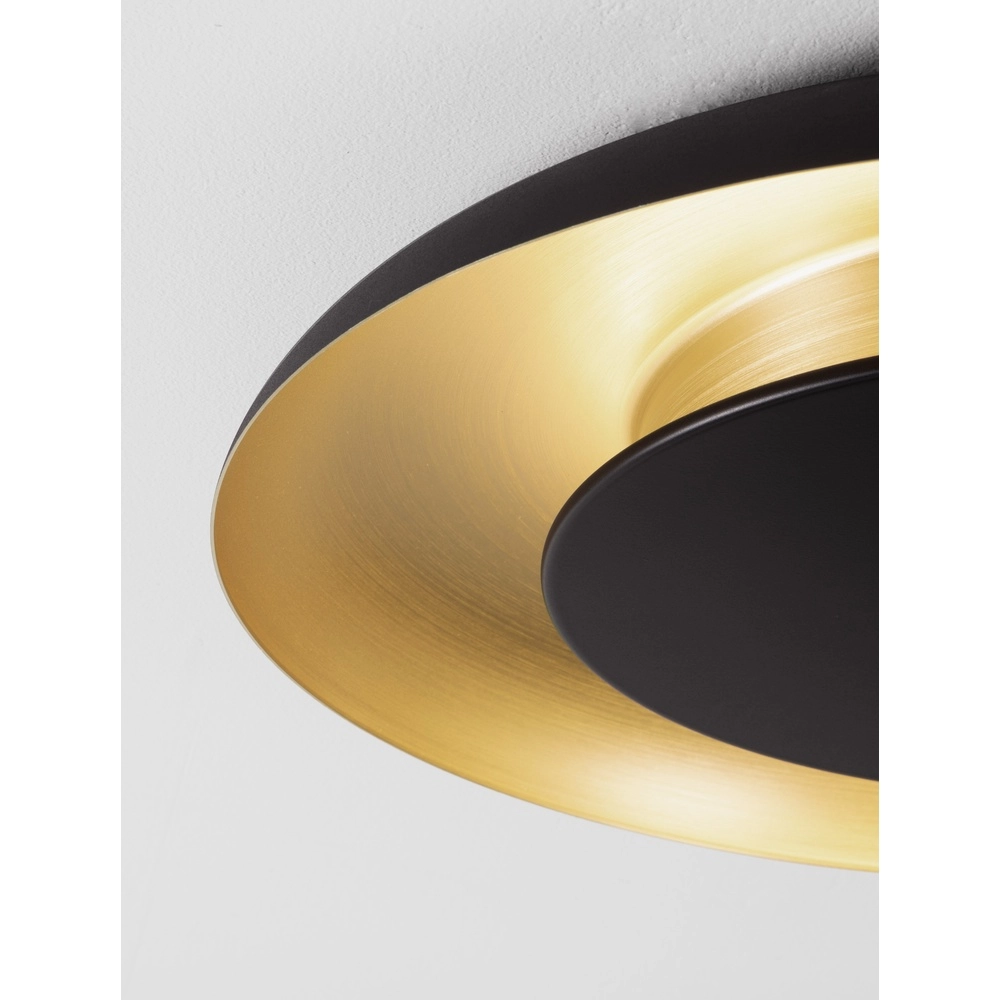 Plafonnier design Epos Ø 60cm noir avec or Lyora 5212017463210