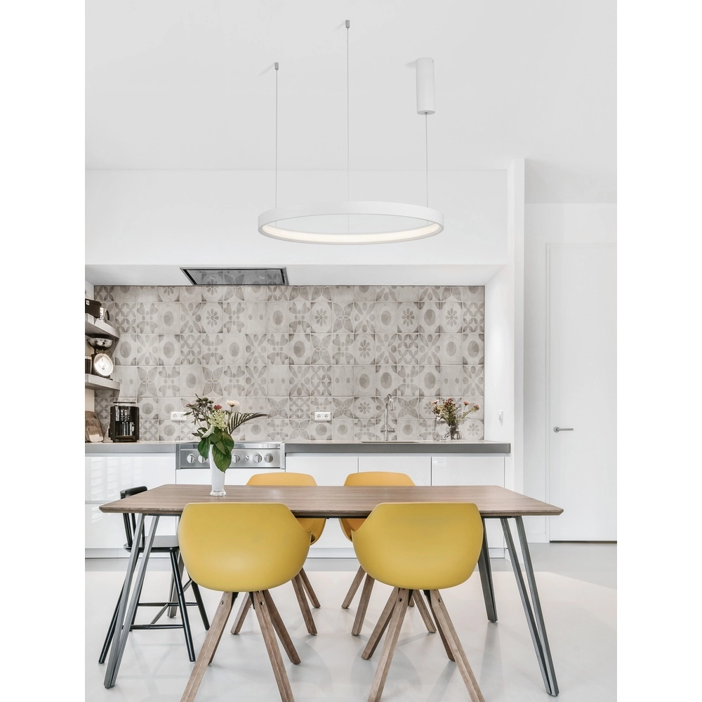 Suspension ronde Perrine blanc Ø 60cm Lyora 5212017438423