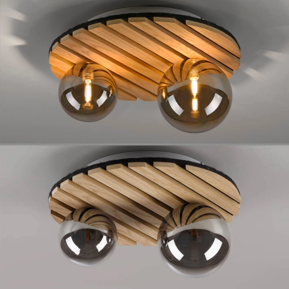 Plafonnier en bois Green Stika autour Just Light 4043689004231