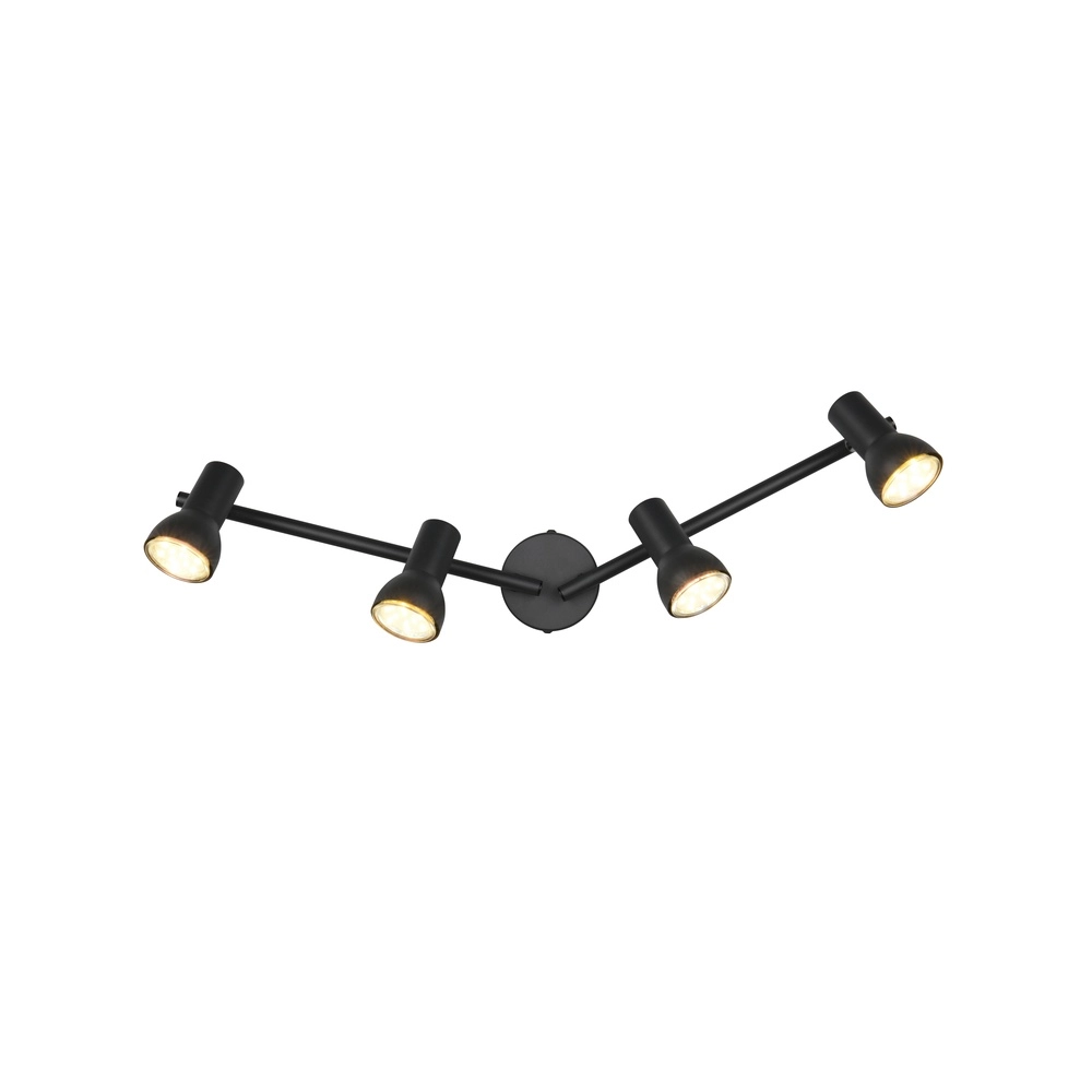 Plafonnier Cantar noir 4 lumières Trio 4017807615944