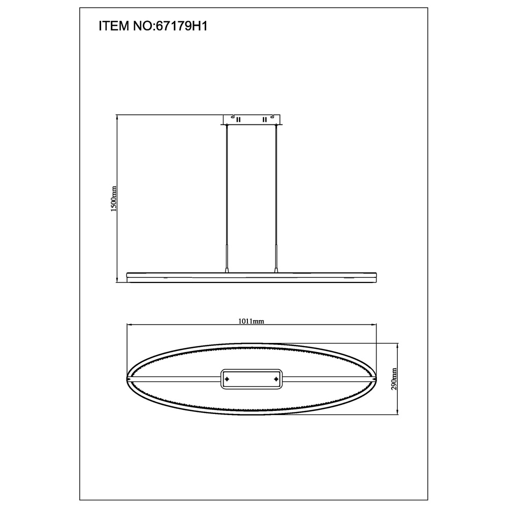 Lampe pendante de conception Della Ovale noir Globo 9007371474738