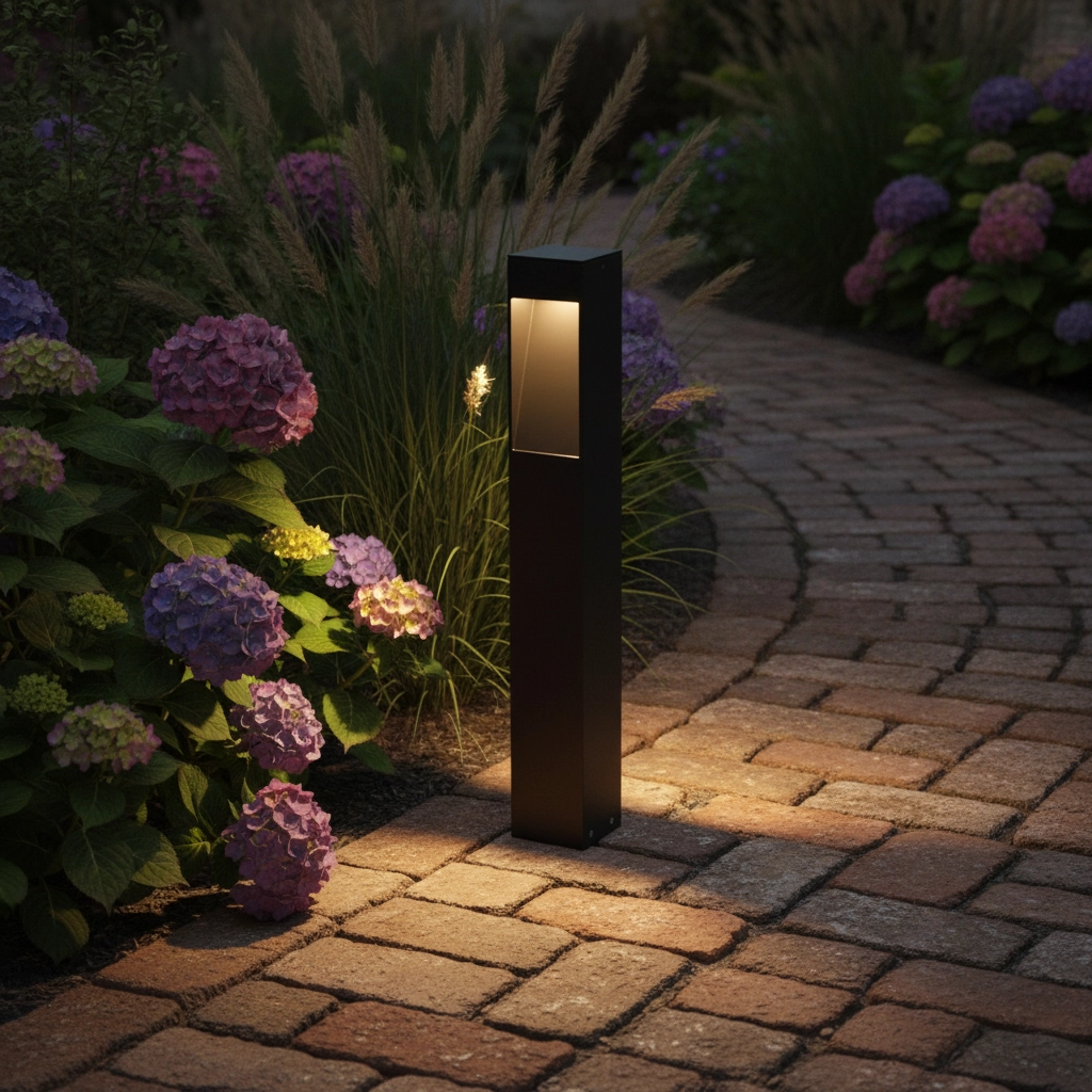 Lampe de jardin Maddi noir 60cm