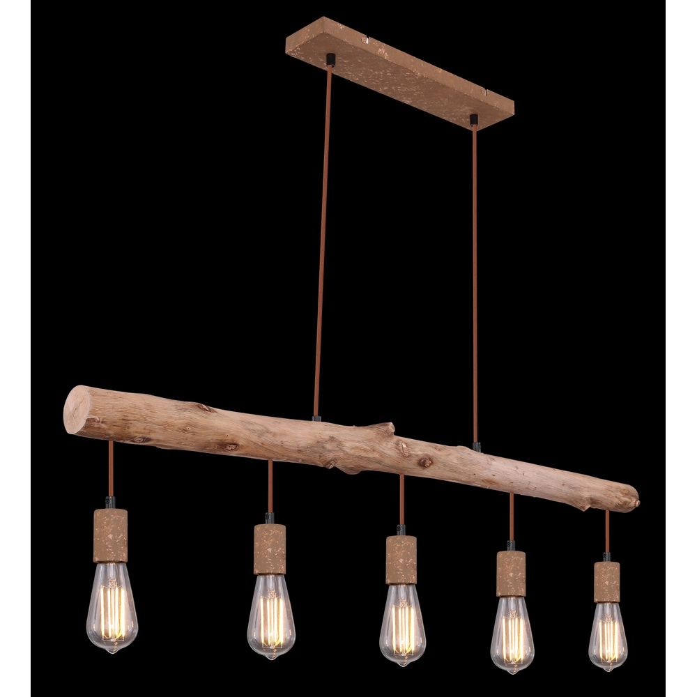 Lampe pendante de salle à manger Jakob brun rouille Globo 9007371389636
