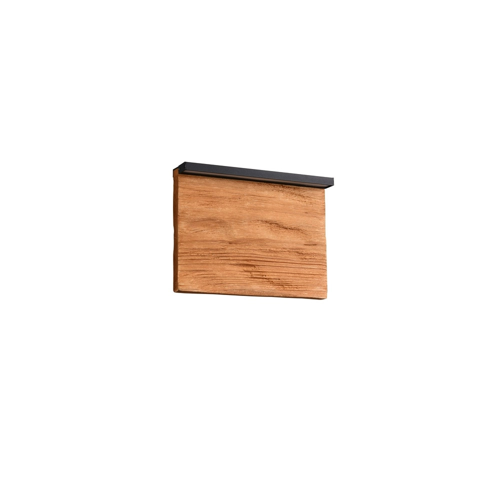 Applique murale design Kalea noir avec bois 20cm Trio 4017807661385