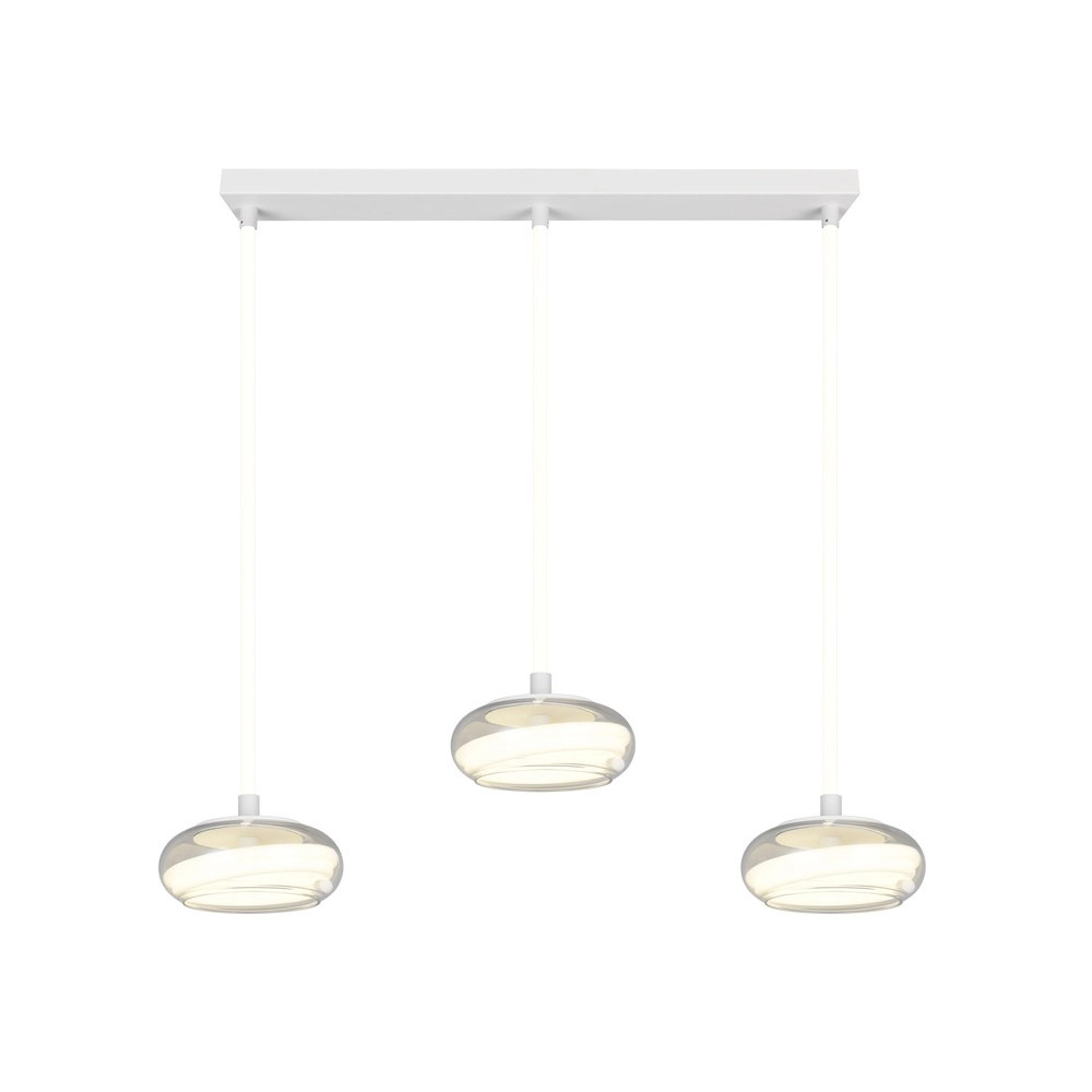 Lampe pendante à 3 lumières Tarsia Blanc Trio 4017807683363