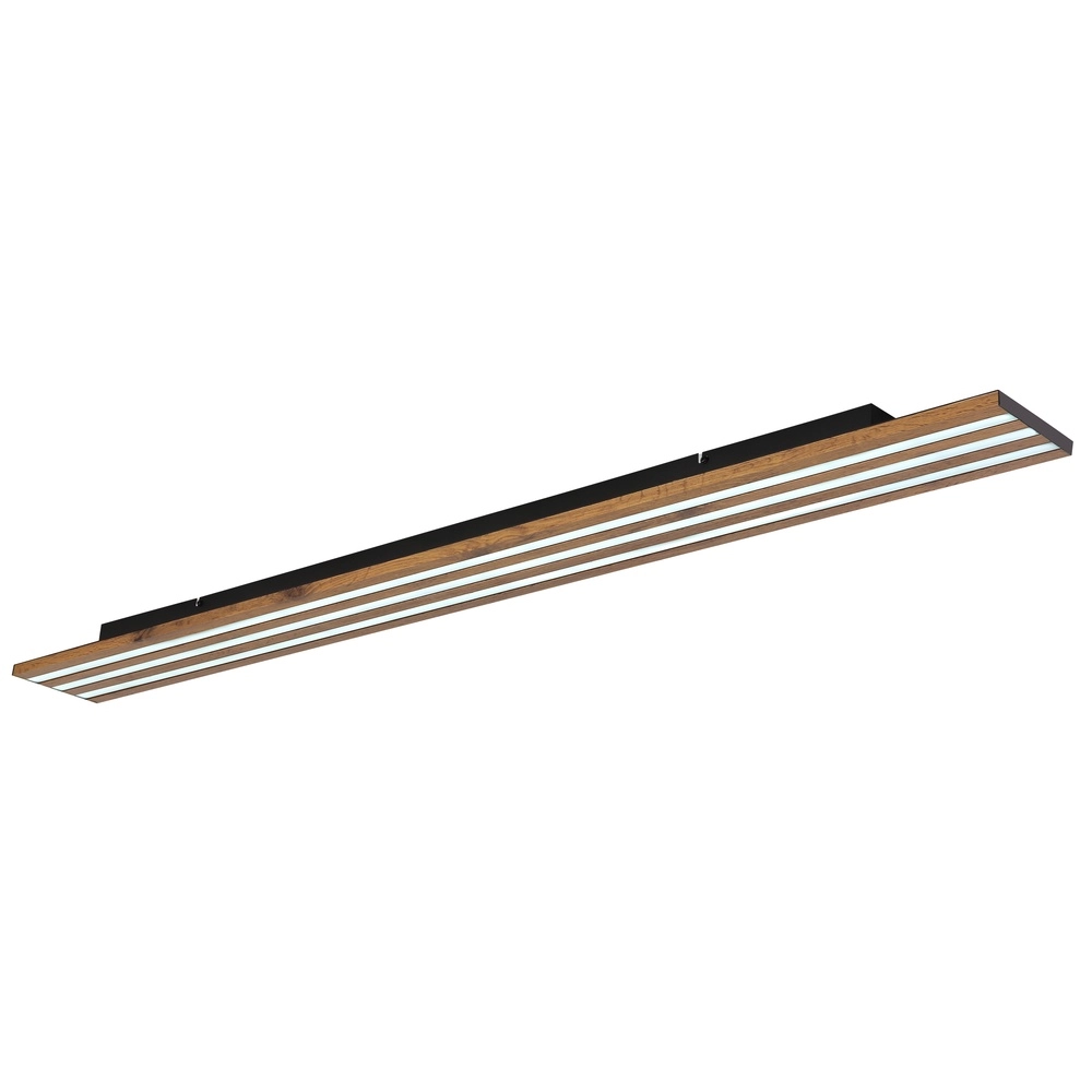 Lampe de plafond Hayden noir avec bois Globo 9007371586585