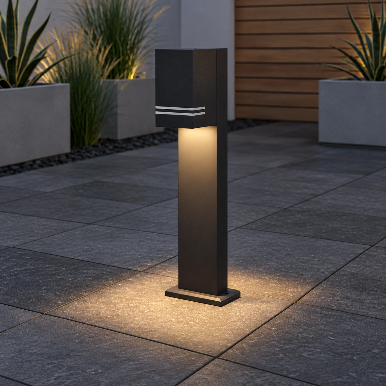 Éclairage de chemin anthracite Nela 49 cm