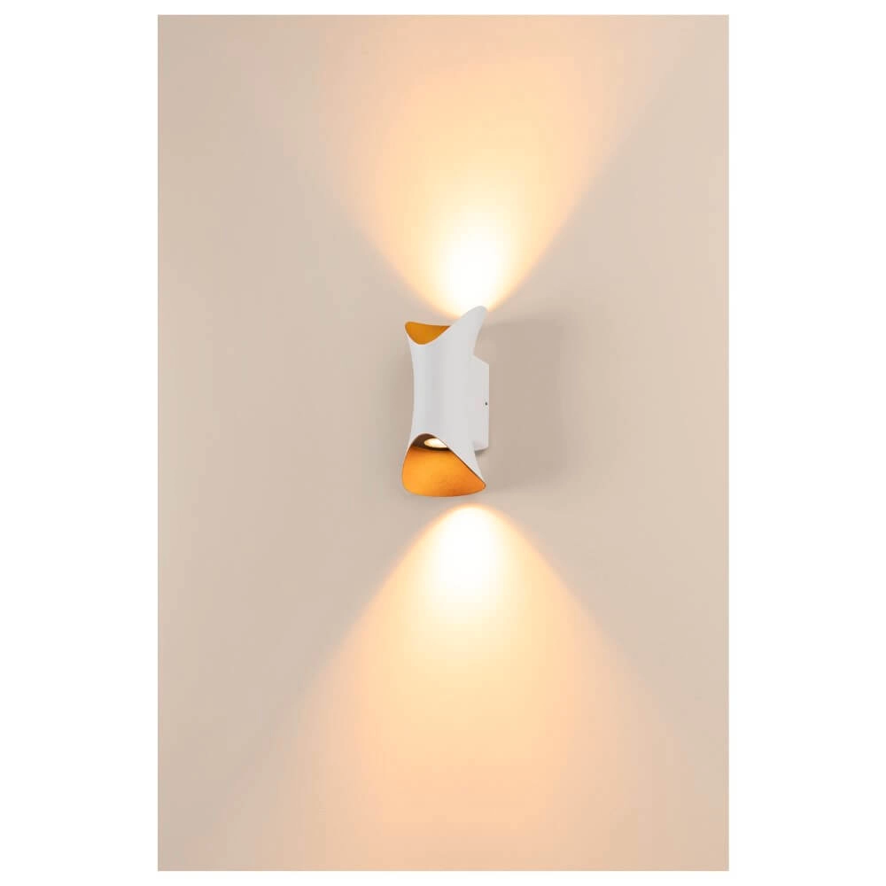 Grand éclairage LED haut et bas Modela blanc avec de l'or SLV 4024163289160