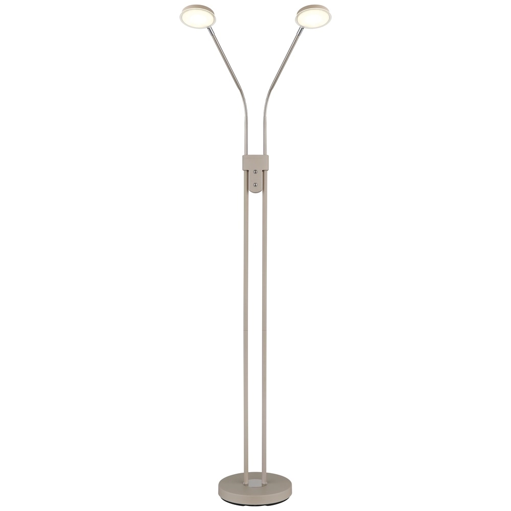 Lampe de lecture à deux lumières Silvio brun sable Globo 9007371584048