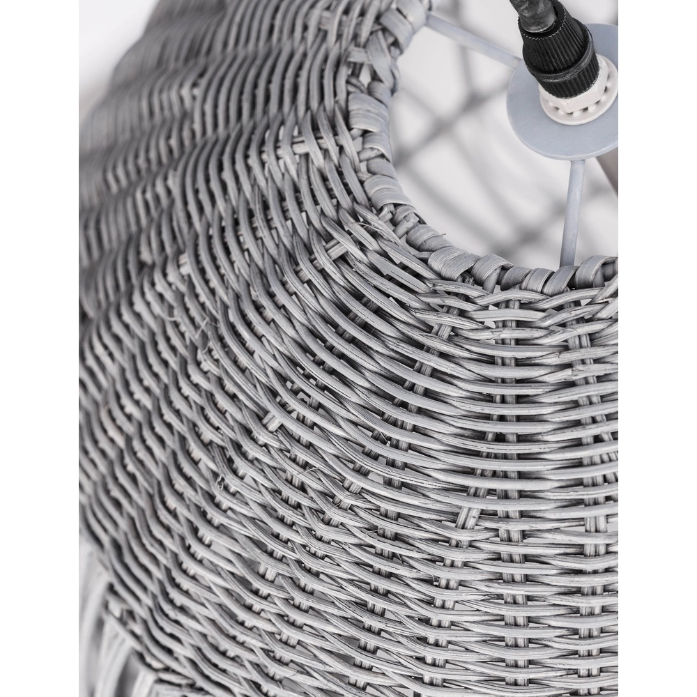 Suspension grise Destin rotin Ø 46,5cm Lyora 5212017416667