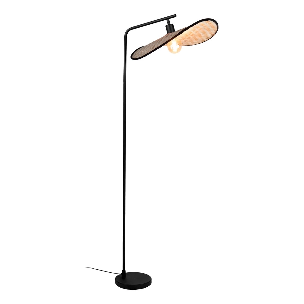 Lampe de pied en rotin Marywell 160 cm