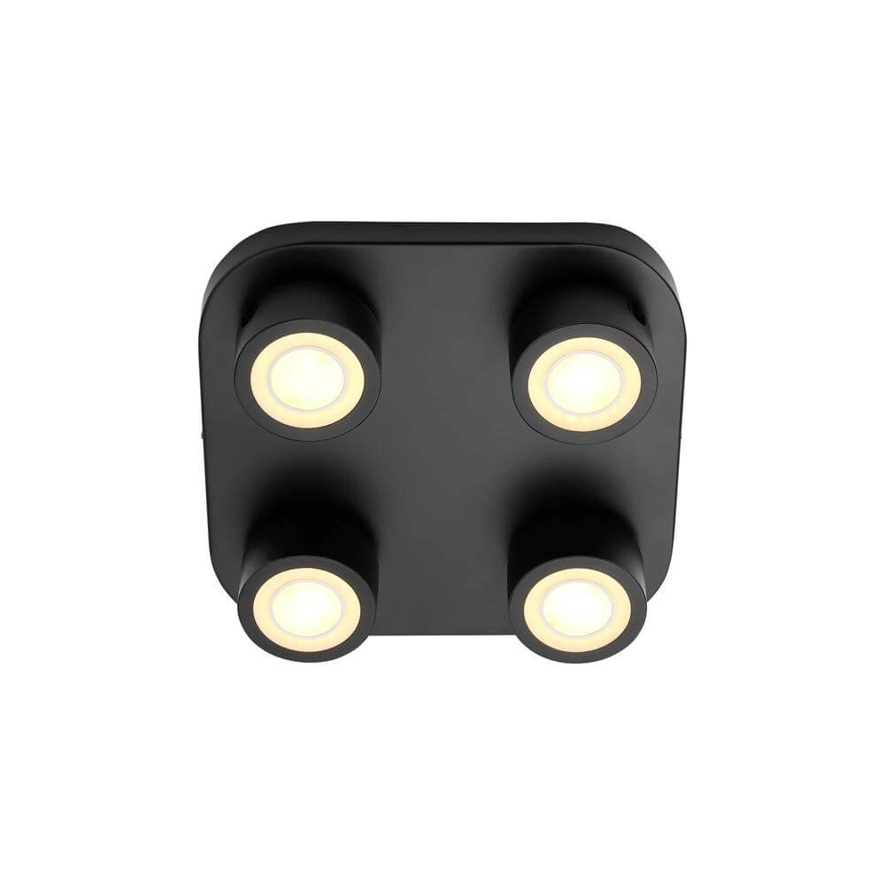 Plafonnier 4 lumières Clyde Design noir