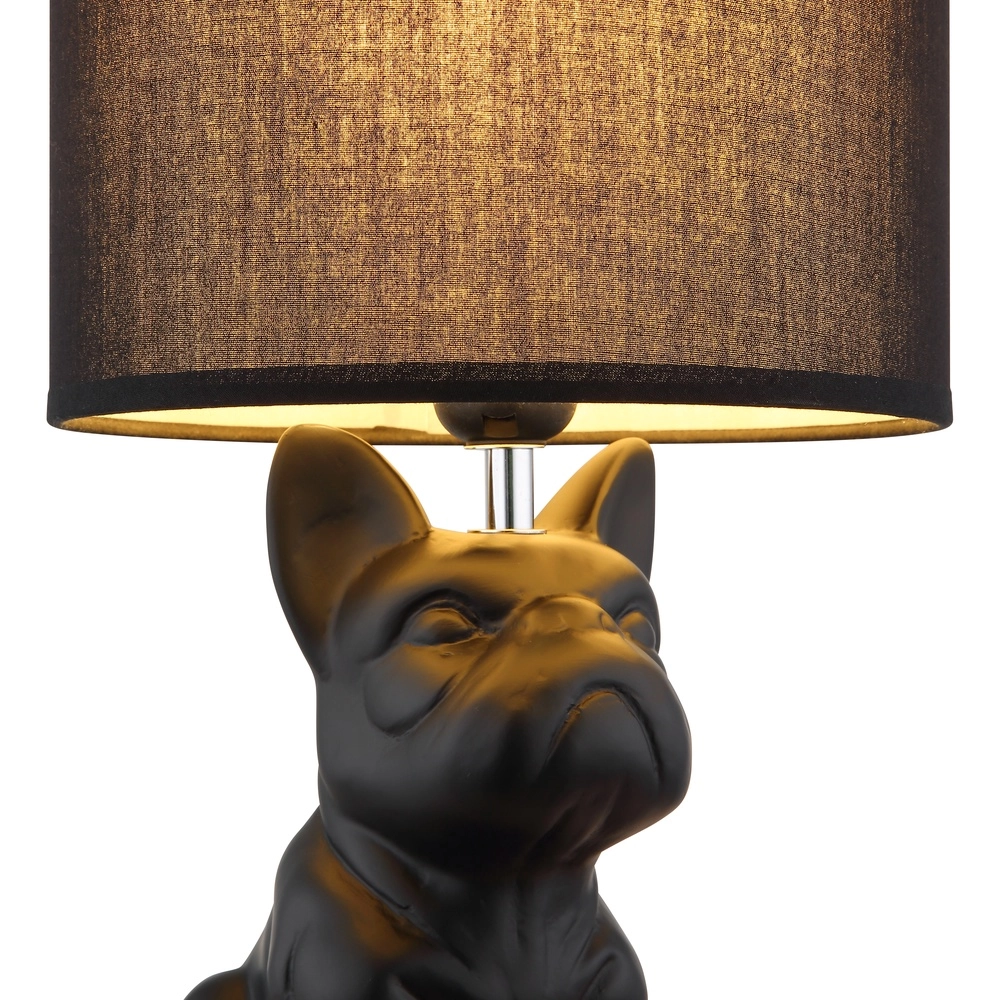 Lampe de table Dogo Noir de chien avec un bonnet Globo 9007371566686