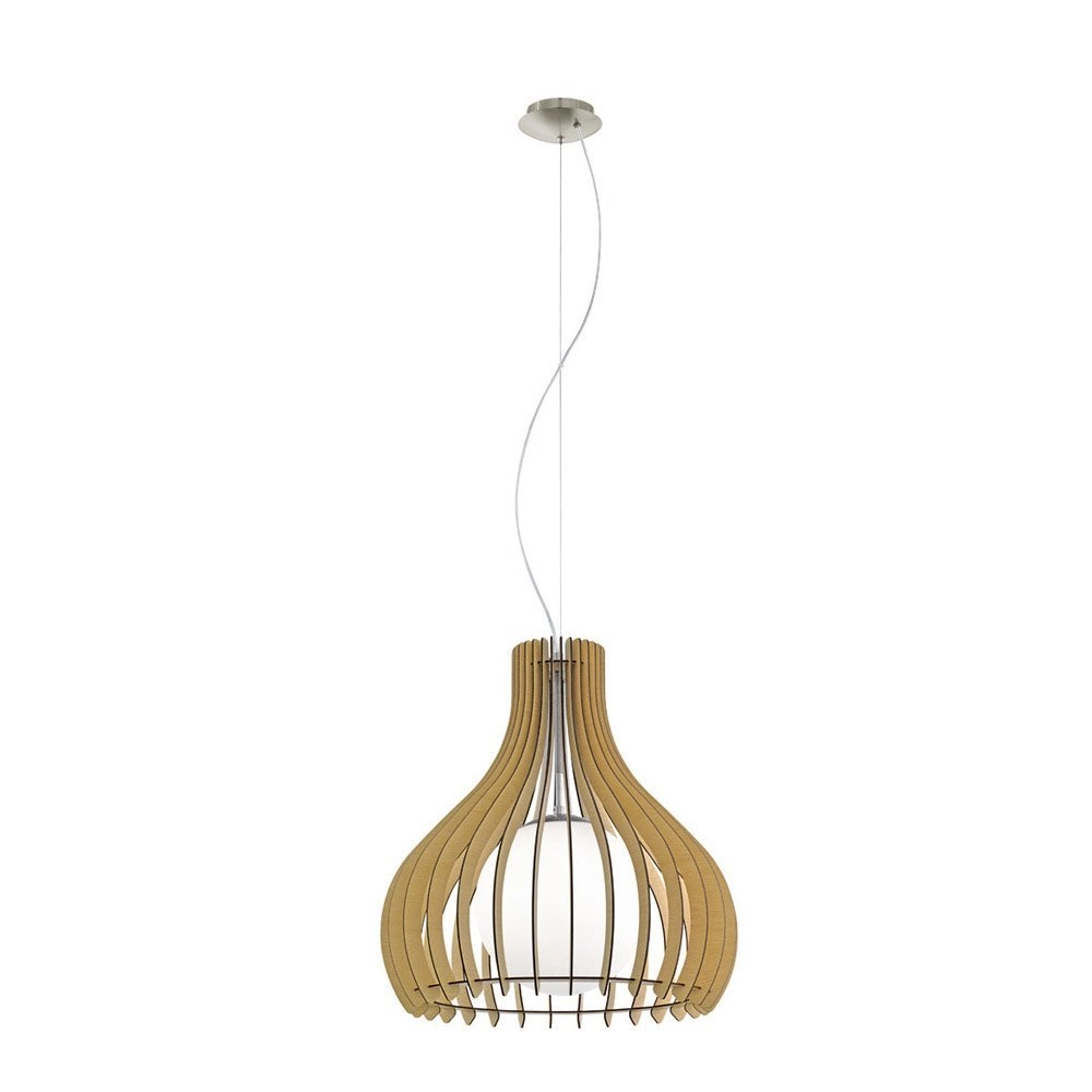 Lampe à suspension Tindori Bois marron clair 50 cm Eglo 9002759962142