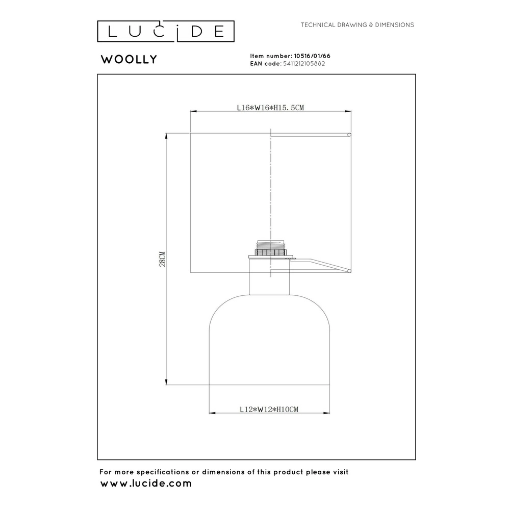 Lampe de table Woolly rose Lucide 5411212105882