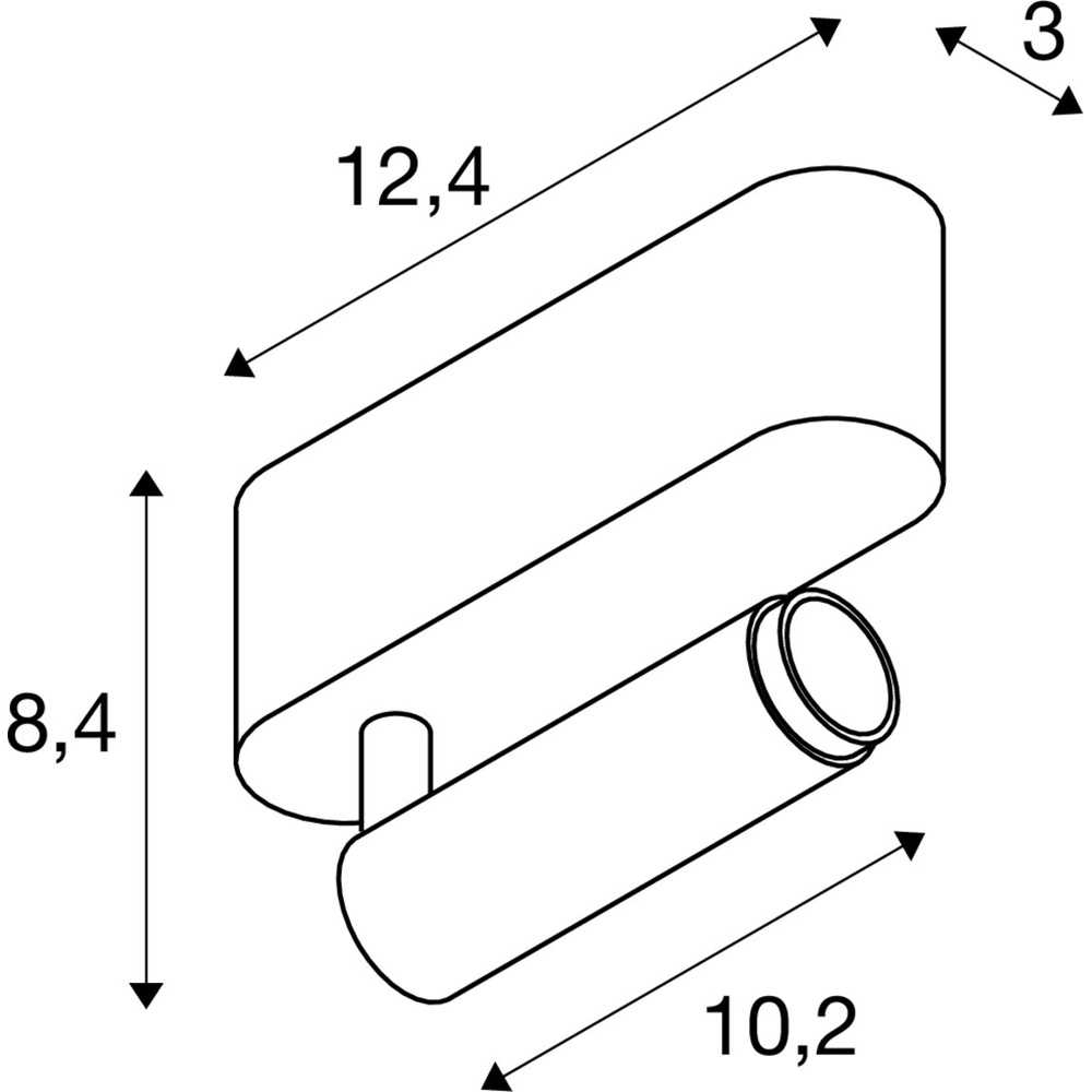 Spot monté en surface Grip! S noir avec or 2700K SLV 4024163304986