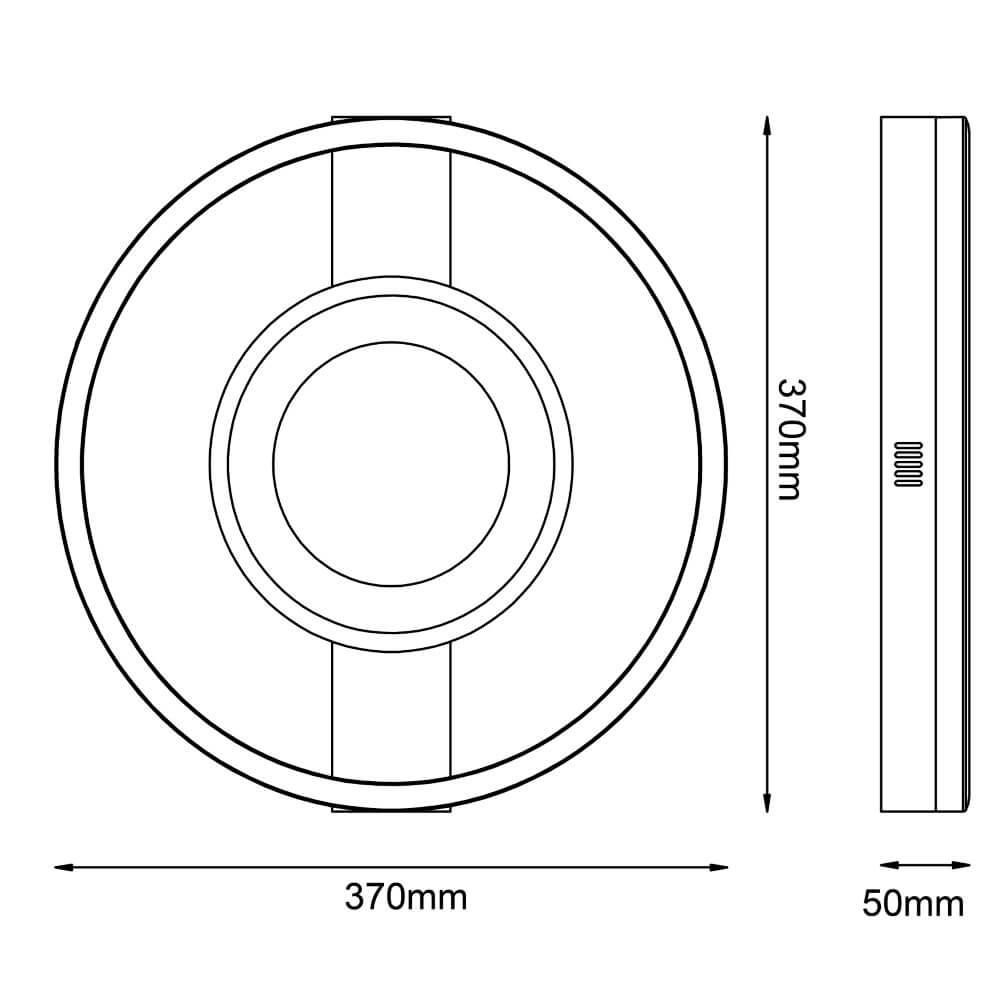 Plafonnier Maureen Ø 37cm noir Brilliant 4004353420061