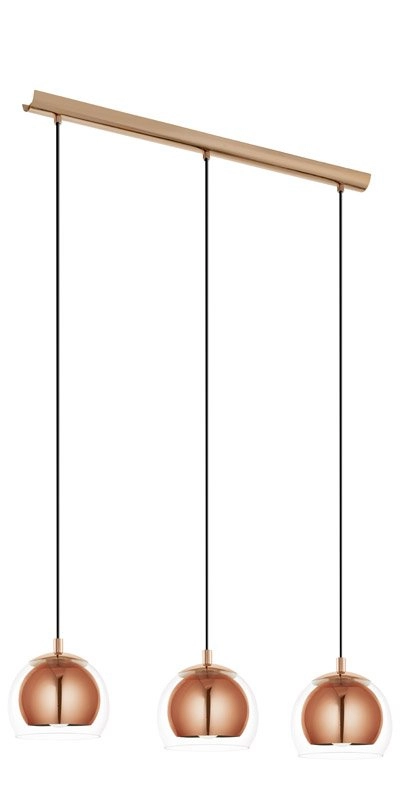 Lampe à suspension Rocamar Brun cuivré à 3 lumières Lampe à suspension Rocamar Brun cuivré à 3 lumières