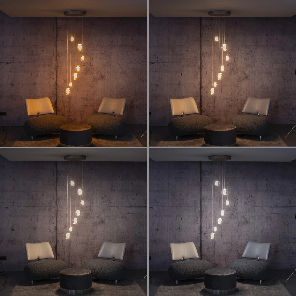 Lampe suspendue à 7 lampes Pure Popup Bronce Paul Neuhaus 4012248396681