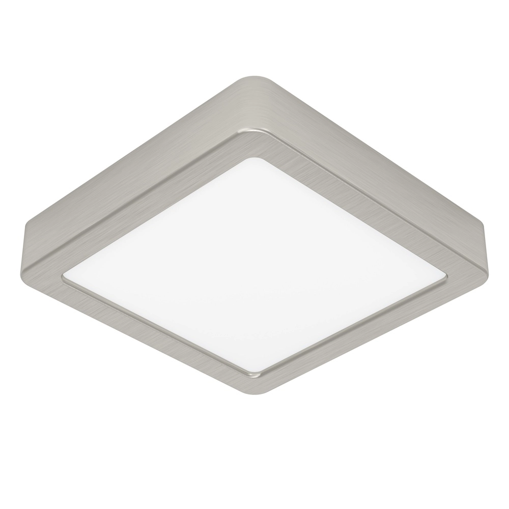Lumière LED de plafond Fueva 6 Carré - Acier inoxydable - 15x15 cm