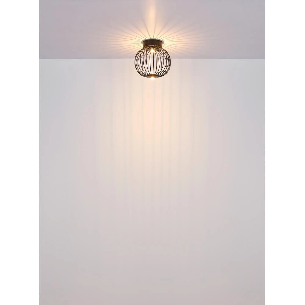 Plafonnier noir Galway cage simple Ø 30cm Globo 9007371465330