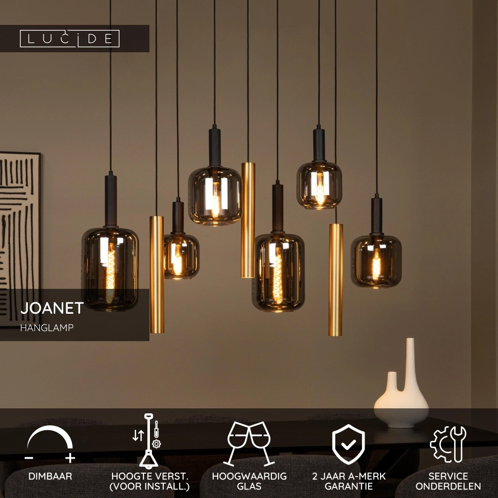 Lampe suspendue Joanet Or 6 lumières Lucide 5411212452931