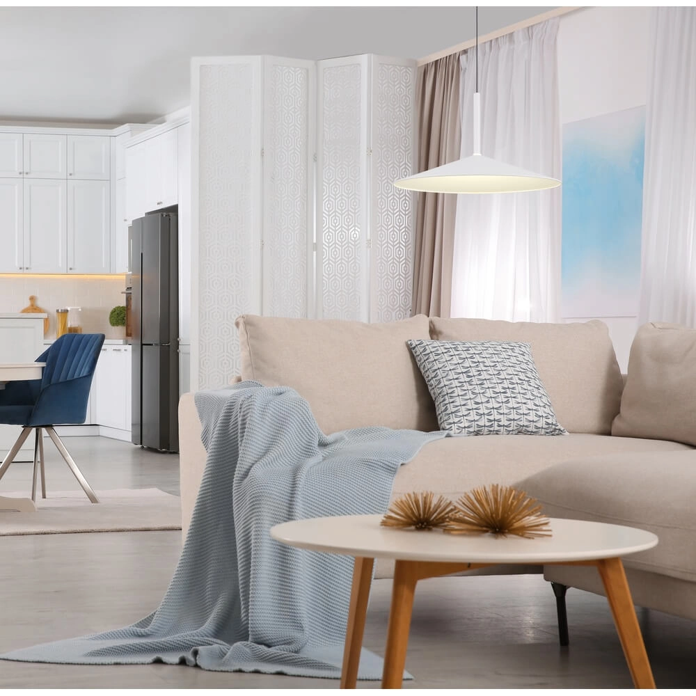 Suspension ronde Lampone motif blanc Ø 47,5cm Globo 9007371453375