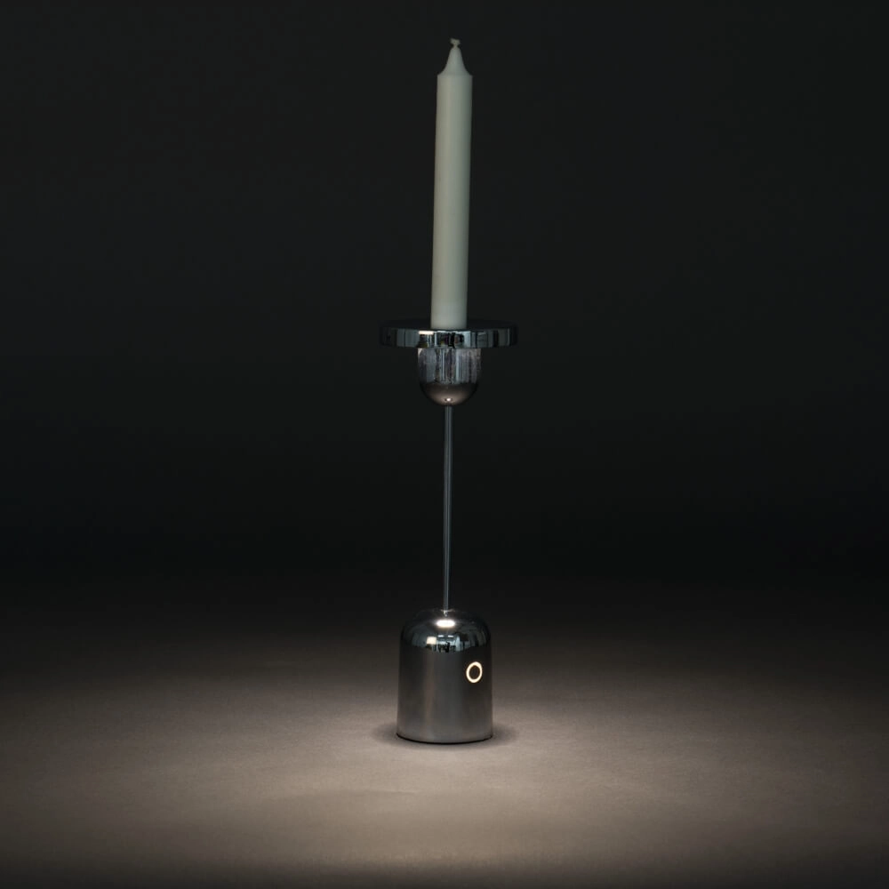 Lampe de table rechargeable Cassis Acier inoxydable pour chandelier KonstSmide 7318307832006