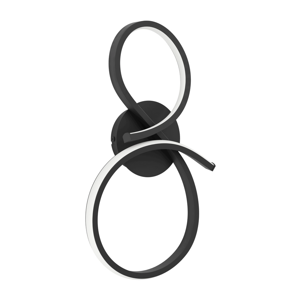Lampe murale LED moderne Serpins 40 cm - noir