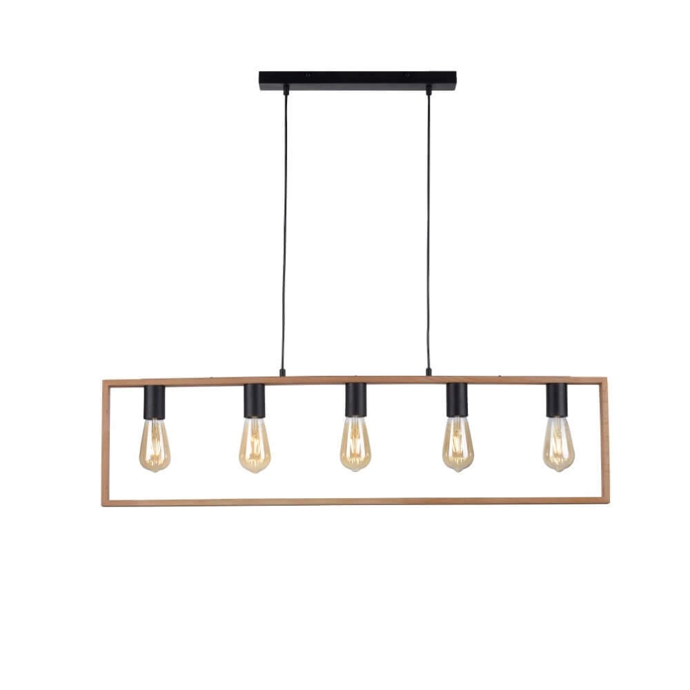 Lampe suspendue rurale Franky 5 lumières Just Light 4043689966447