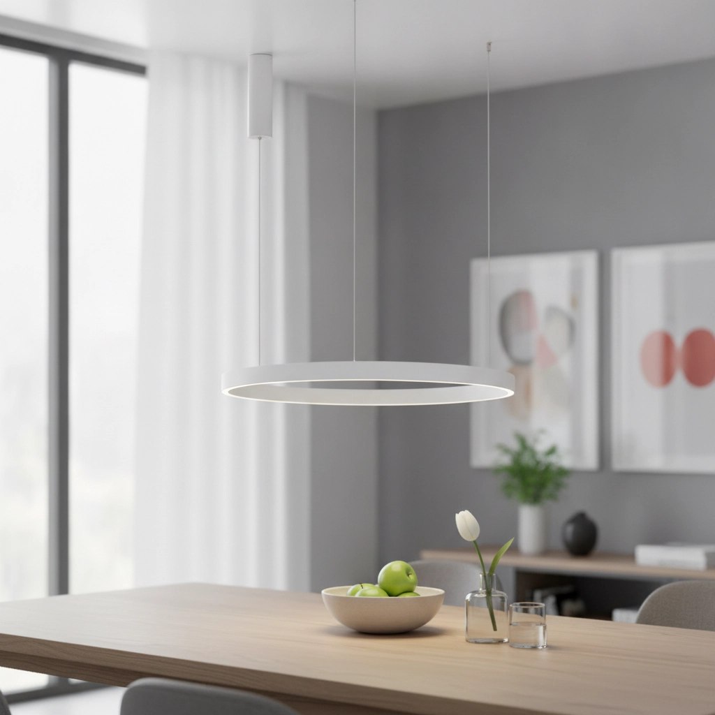 Suspension design Elowen blanc Ø 80cm