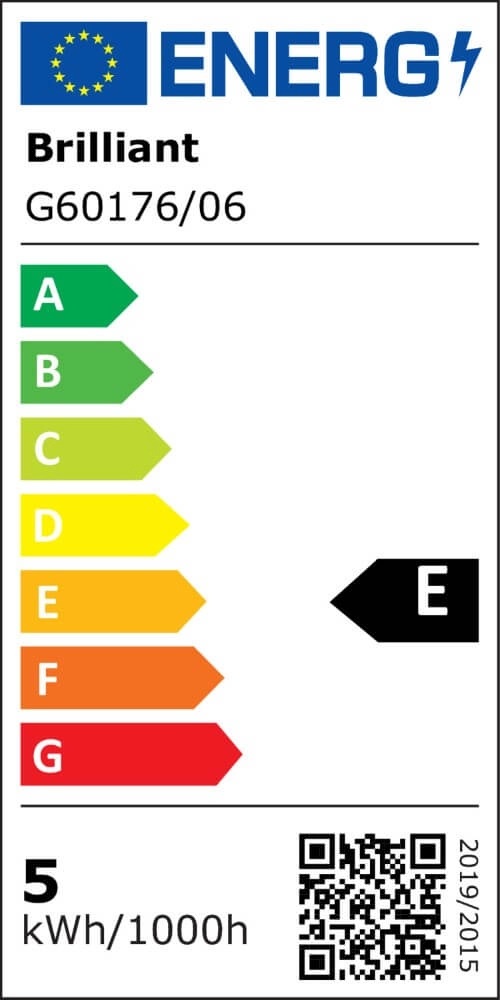 Lampadaire rechargeable Pesso noir Brilliant 4004353447020