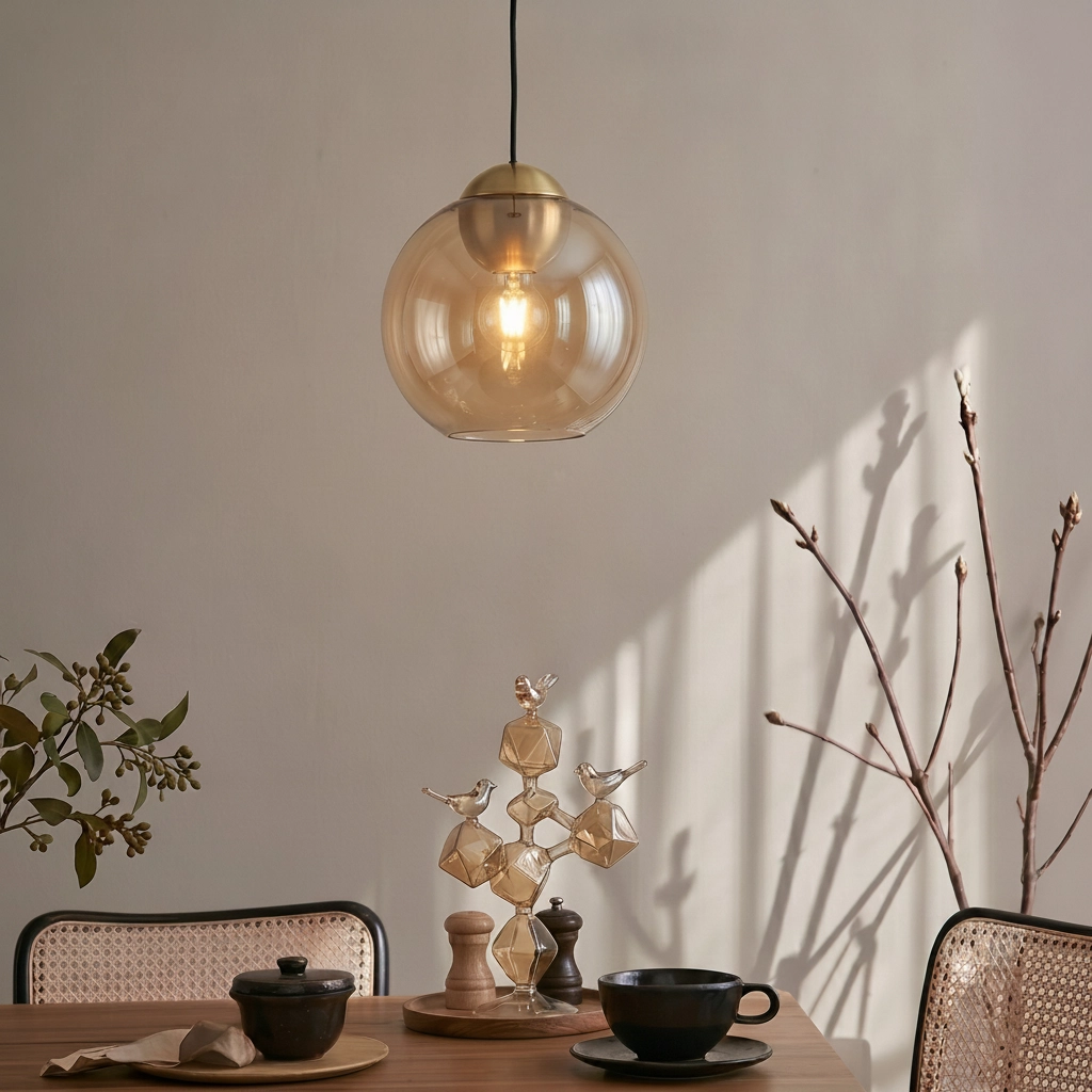 Suspension design Midori Verre ambré
