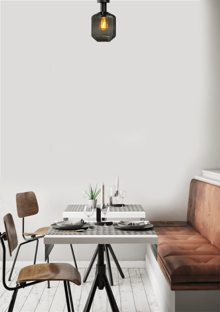 Plafonnier - Ø 19cm - Porto avec verre vert Jagger Masterlight 8718121271569