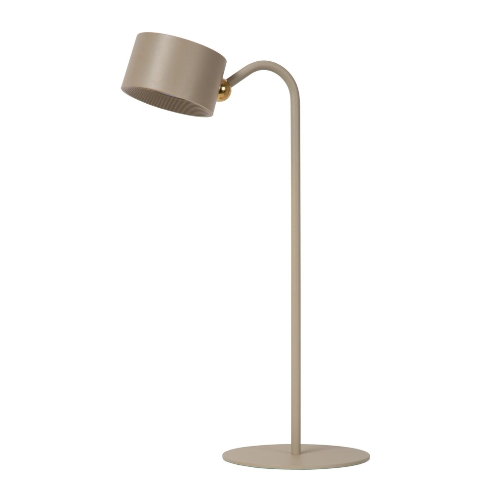 Lampe de bureau rechargeable Jolan taupe