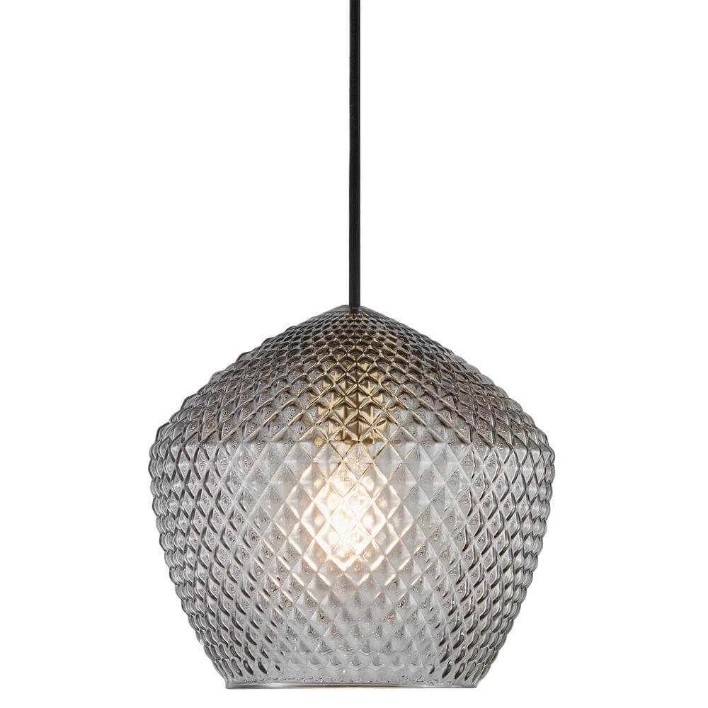 Plafonnier Orbiform laiton avec verre fumé Plafonnier Orbiform laiton avec verre fumé