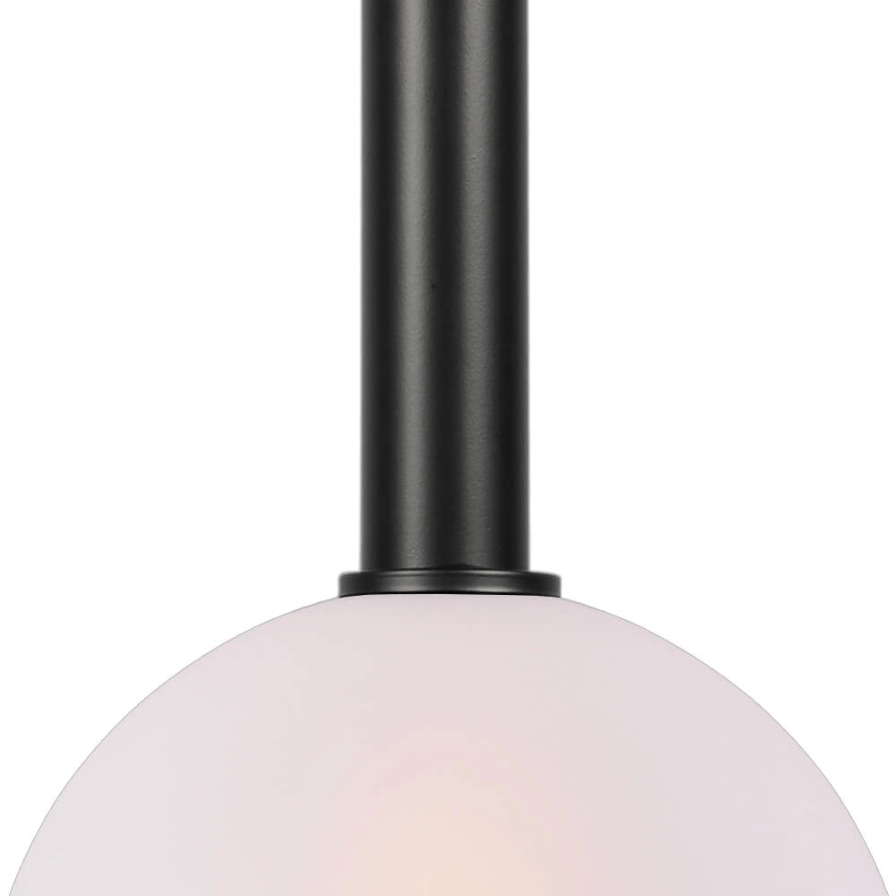 Lampe suspendue Ø 25cm Bella 2 Noir avec verre blanc mat Masterlight 8718121334349