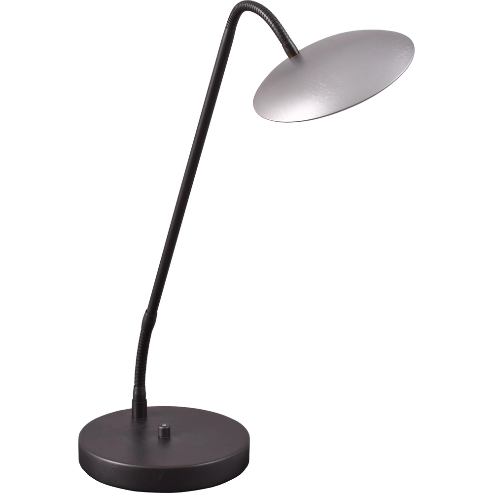 Lampe de table flexible Scala noir avec du nickel