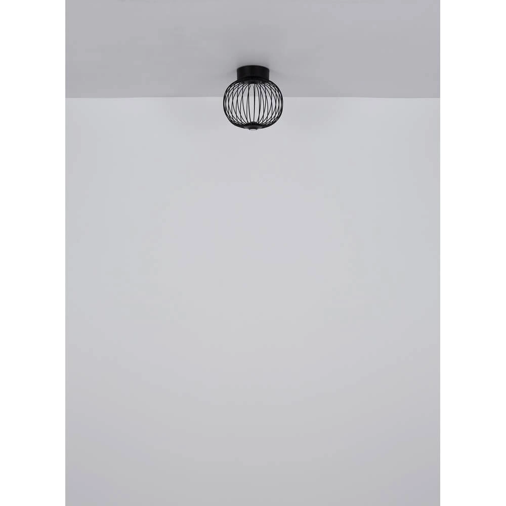 Plafonnier noir Galway cage simple Ø 30cm Globo 9007371465330