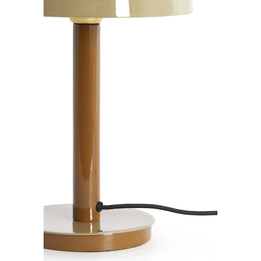 Lampe de bureau Marivet sable brillant et brun - Ø 25cm Light & Living 8717807816223