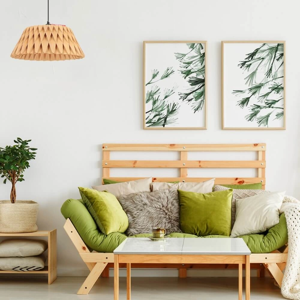 Lampe suspendue en hêtre Maze Ø 46 cm Steinhauer 8712746170436