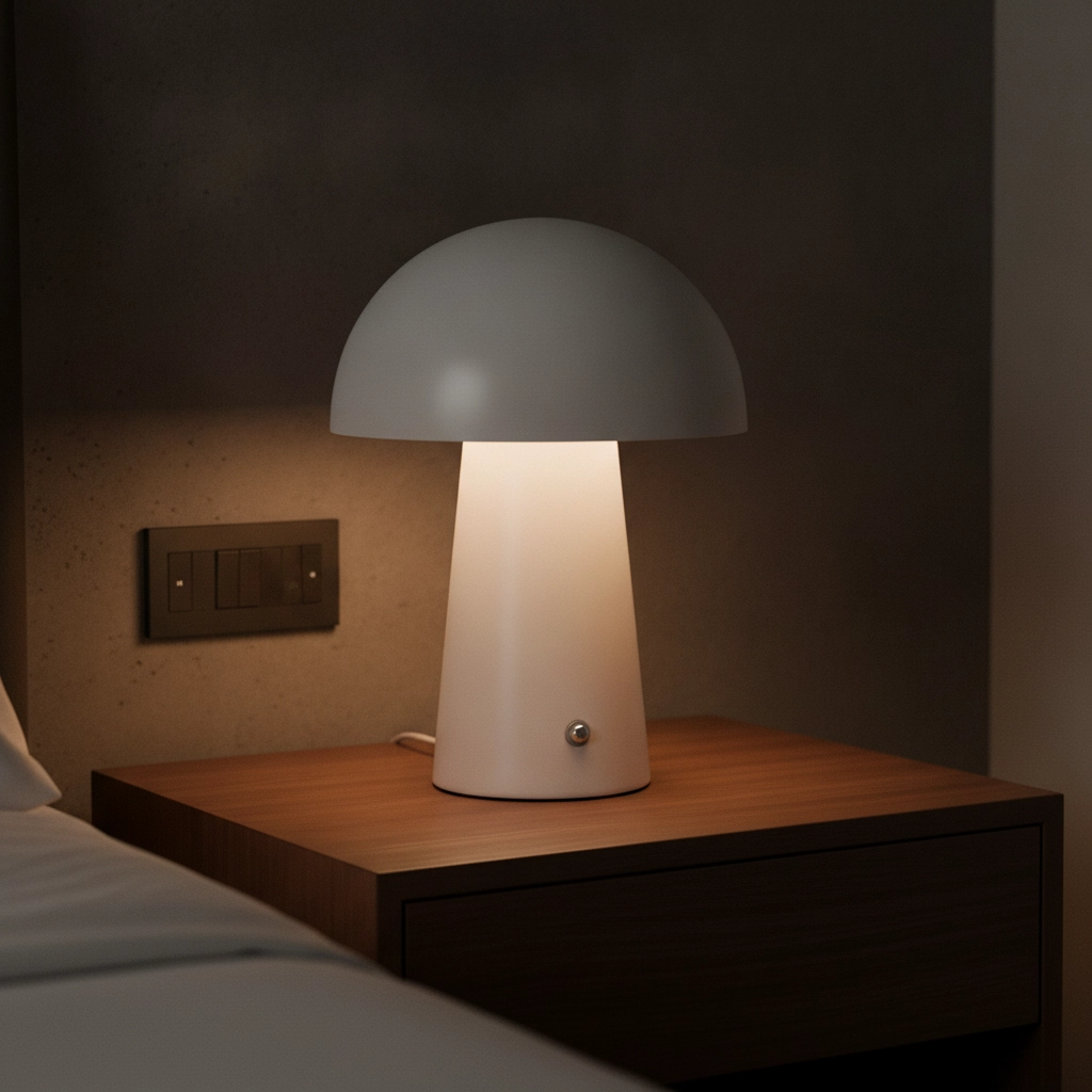 Lampe de table rechargeable Ande blanc