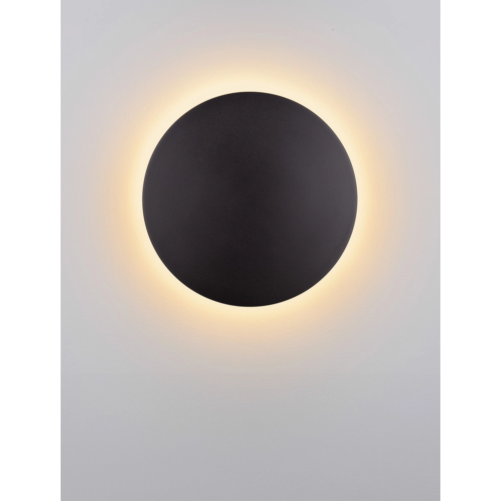 Applique murale ronde Copper noir Ø 24cm Lyora 5212017447364