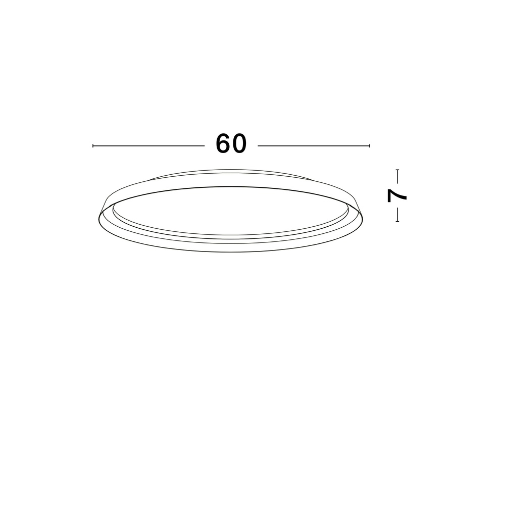 Plafonnier design Ormi Ø 60cm noir Lyora 5212017463135