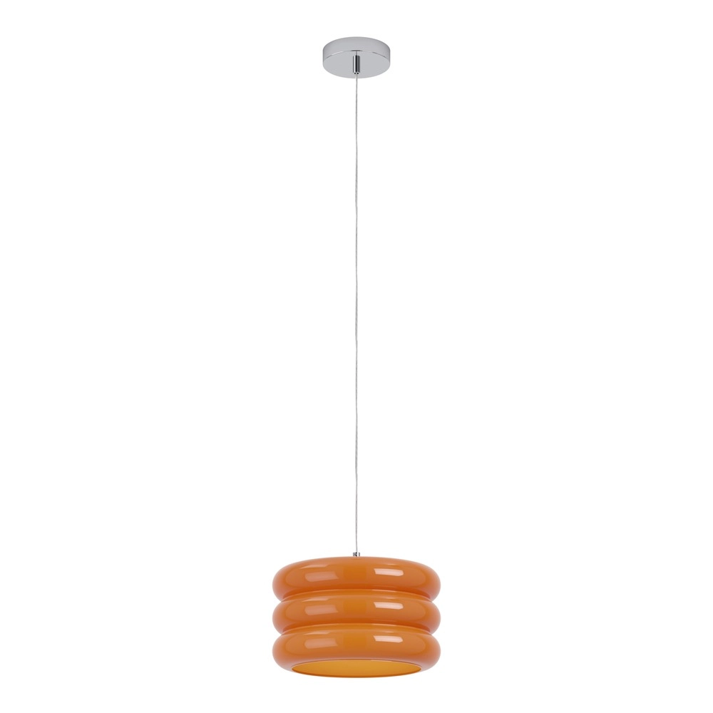 Lampe pendante de conception Tortora chrome avec orange Ø 30cm Eglo 9008606405589