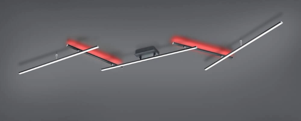 Plafonnier Arvin 4 bandes noires Trio 4017807504040