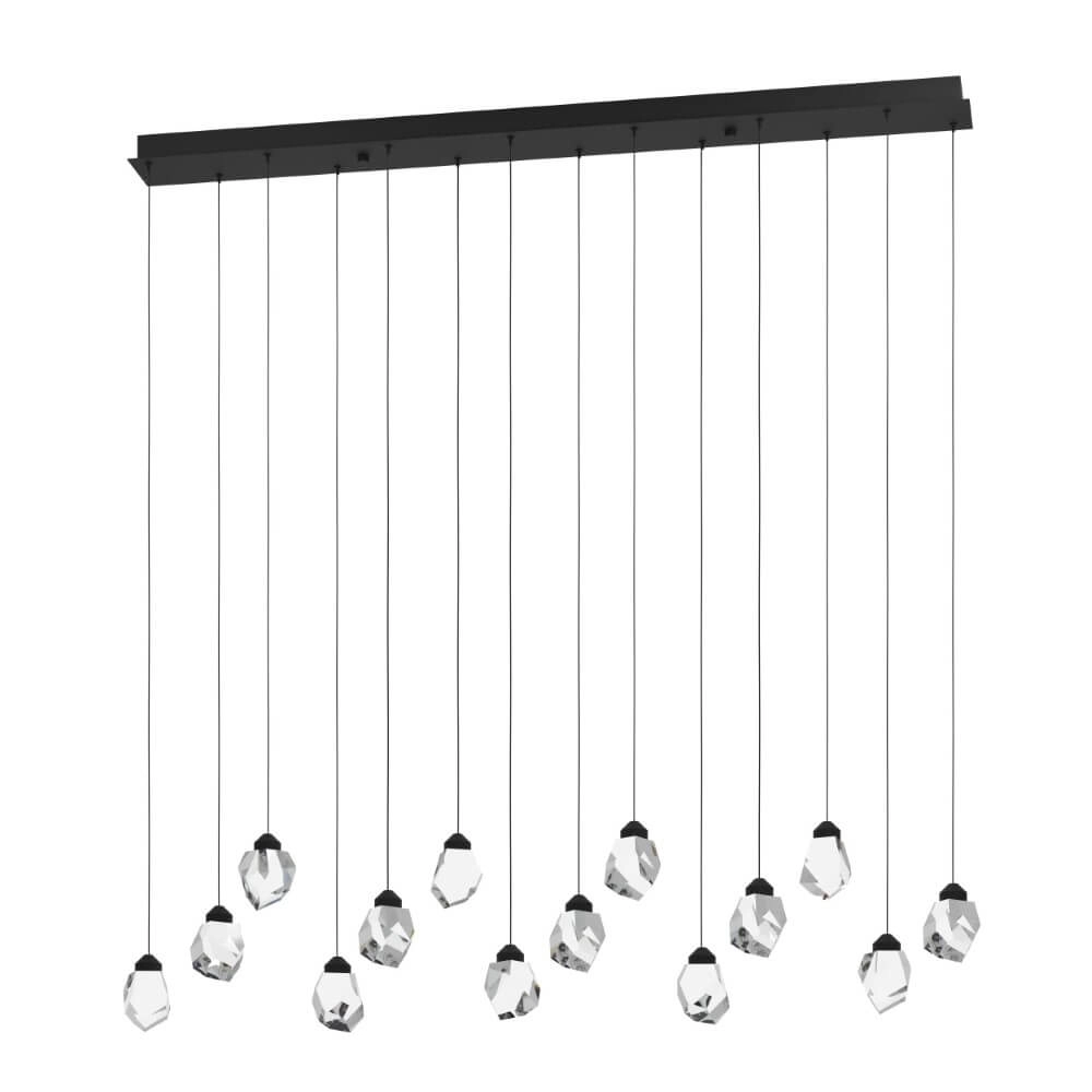 Lampe suspendue 14 lumières Sindicat noir à droite