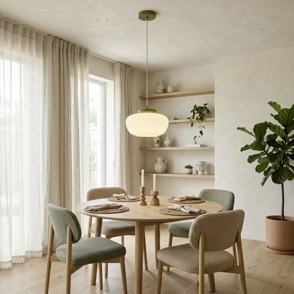 Lampe pendante de conception Berardelli blanc avec vert Ø 30cm Eglo 9008606404957