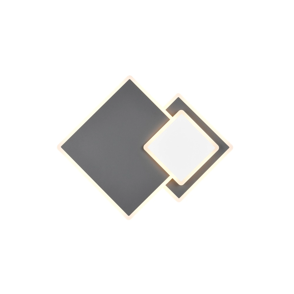 Lampe de plafond carrée Serea Noir Trio 4017807703795
